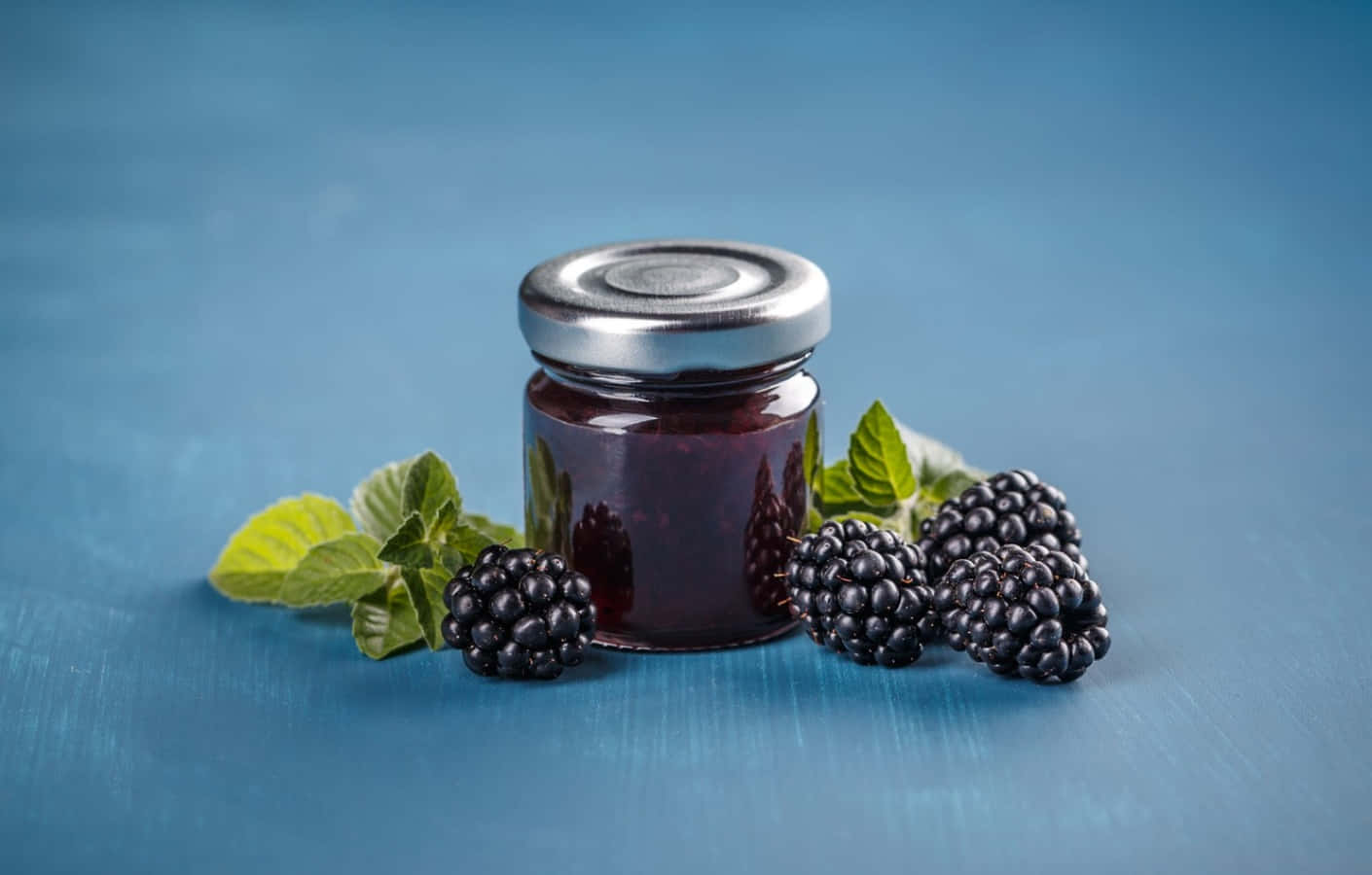 Blackberry Jam, glass jar, glossy blackberry jam, HD Desktop Wallpaper