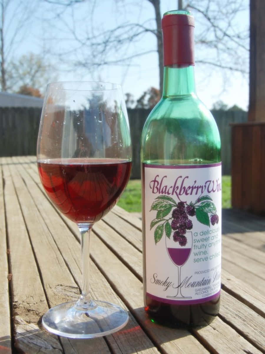 Blackberry Wine, glass of blackberry wine, orange slice, SD Phone Wallpaper