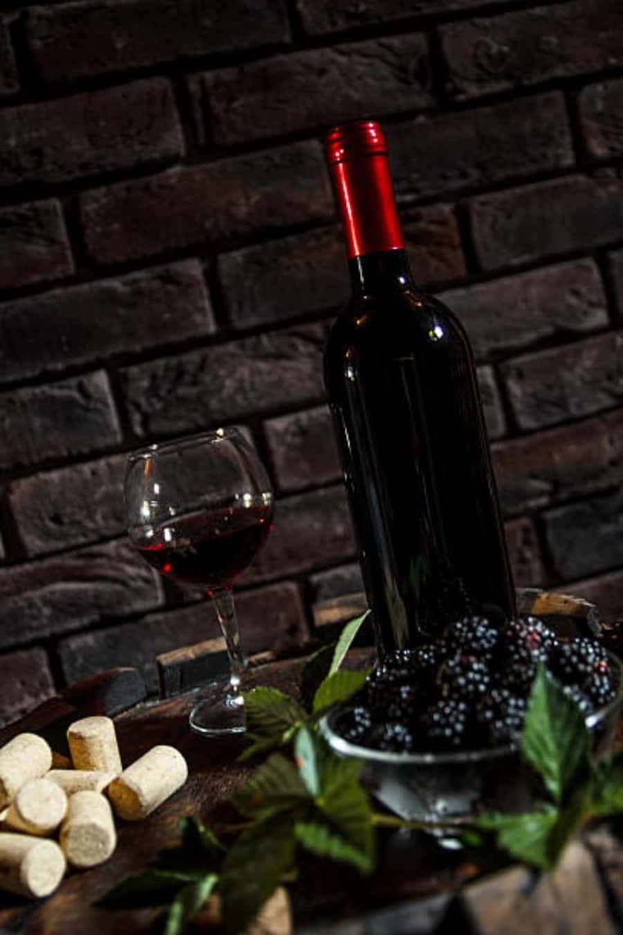 Blackberry Wine, dark red wine bottle, glass, HD Phone Wallpaper