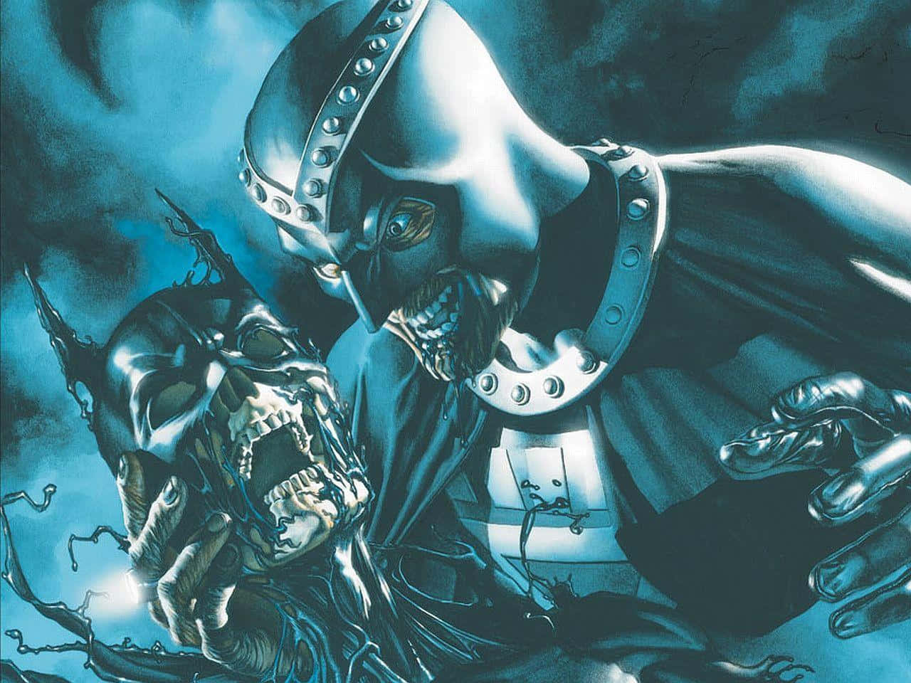 Blackest Night, skull-like face, screaming skull, HD Desktop Wallpaper