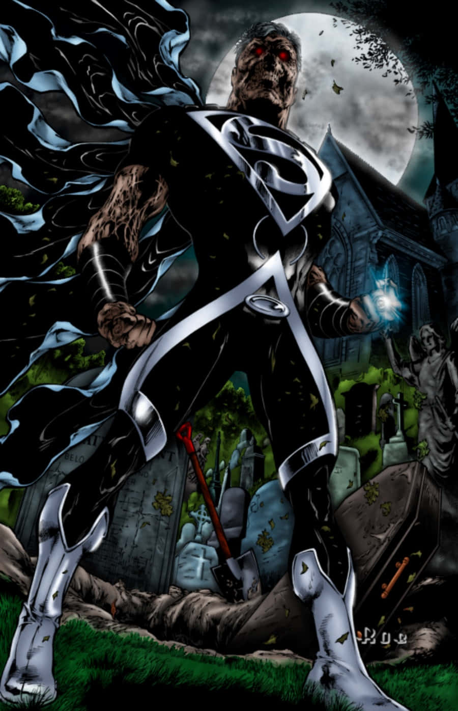Blackest Night, zombie Superman, graveyard, HD Phone Wallpaper