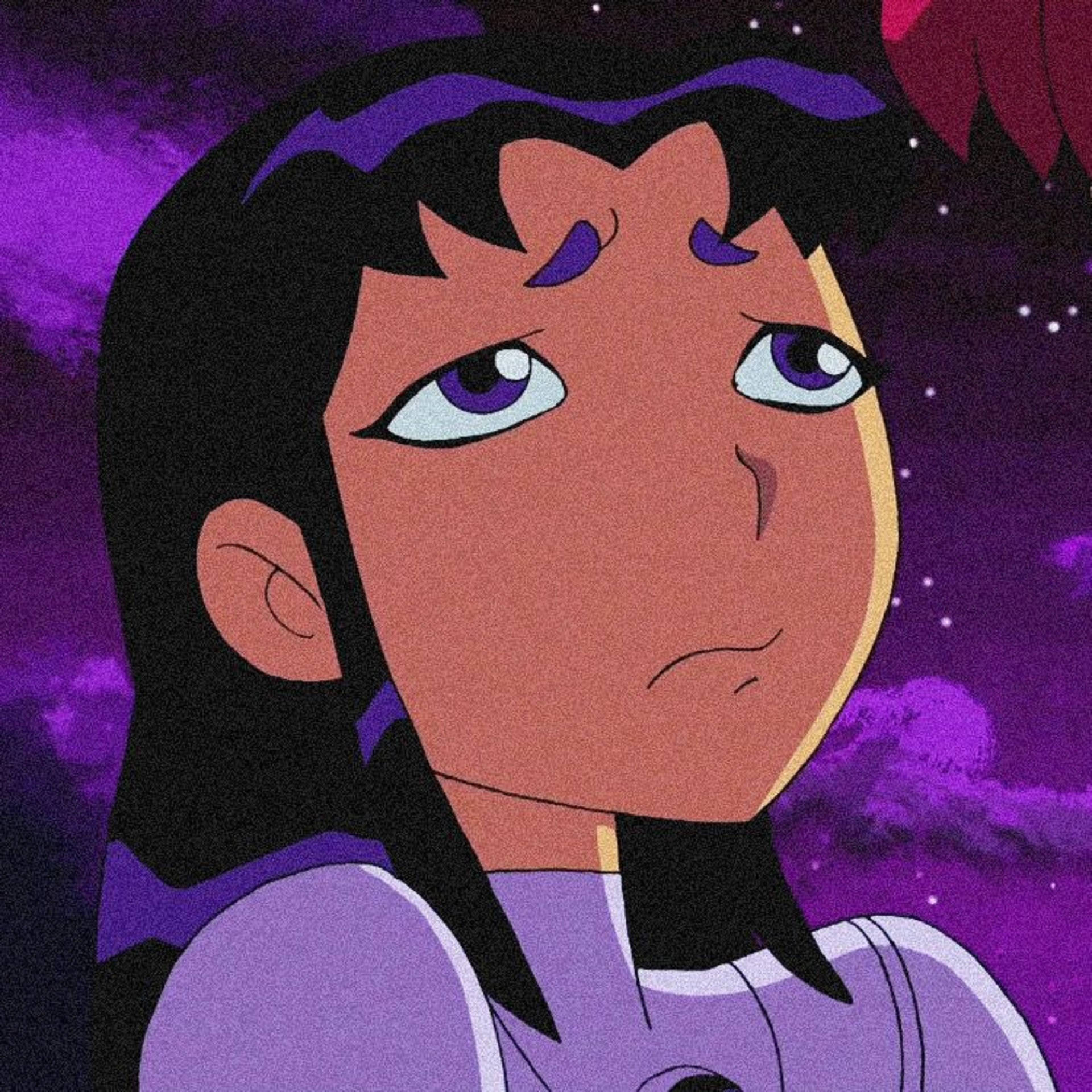 Blackfire, purple eyes, black hair, Full HD Desktop Wallpaper