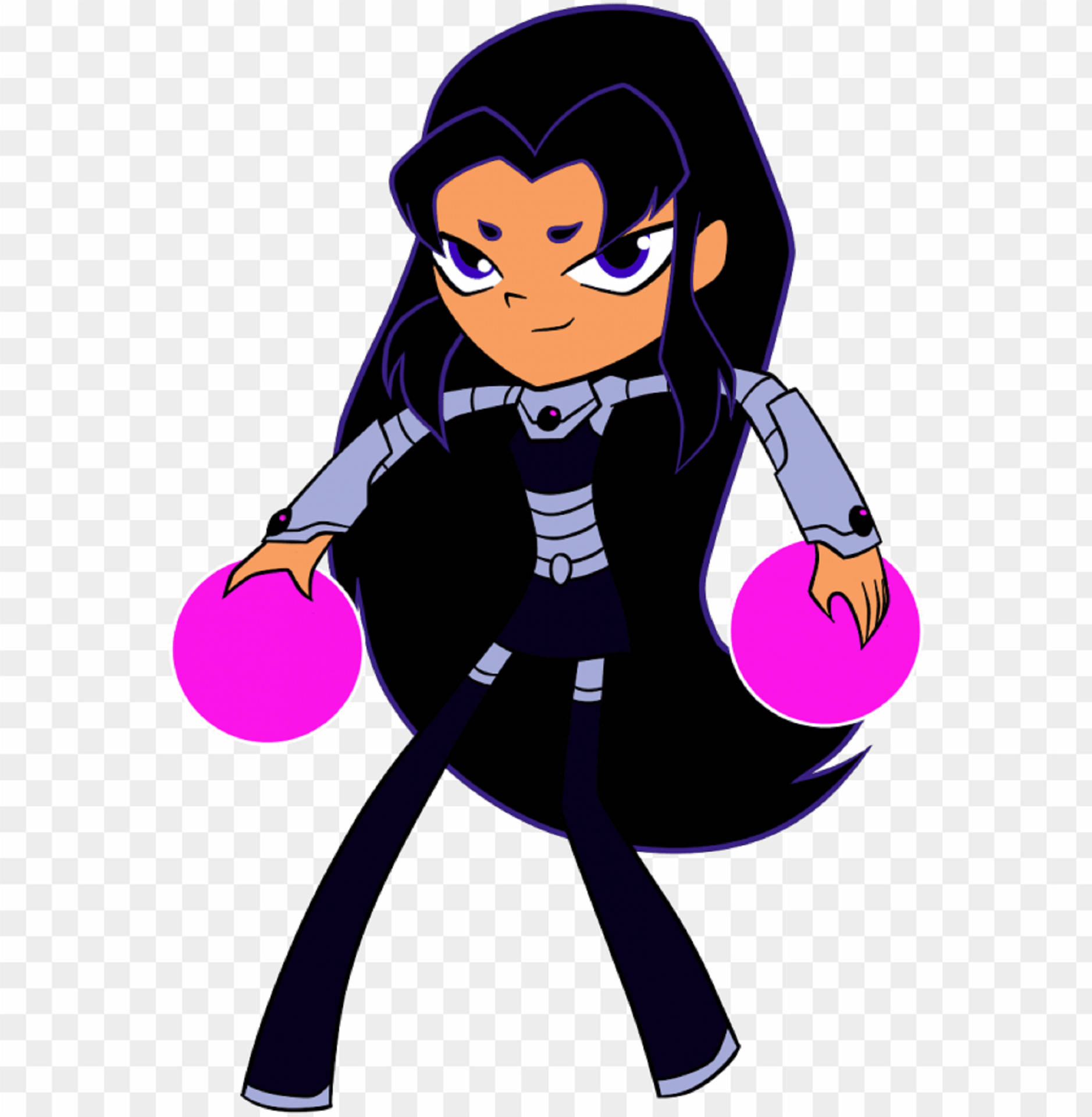 Blackfire, anime girl, long black hair, Full HD Phone Wallpaper