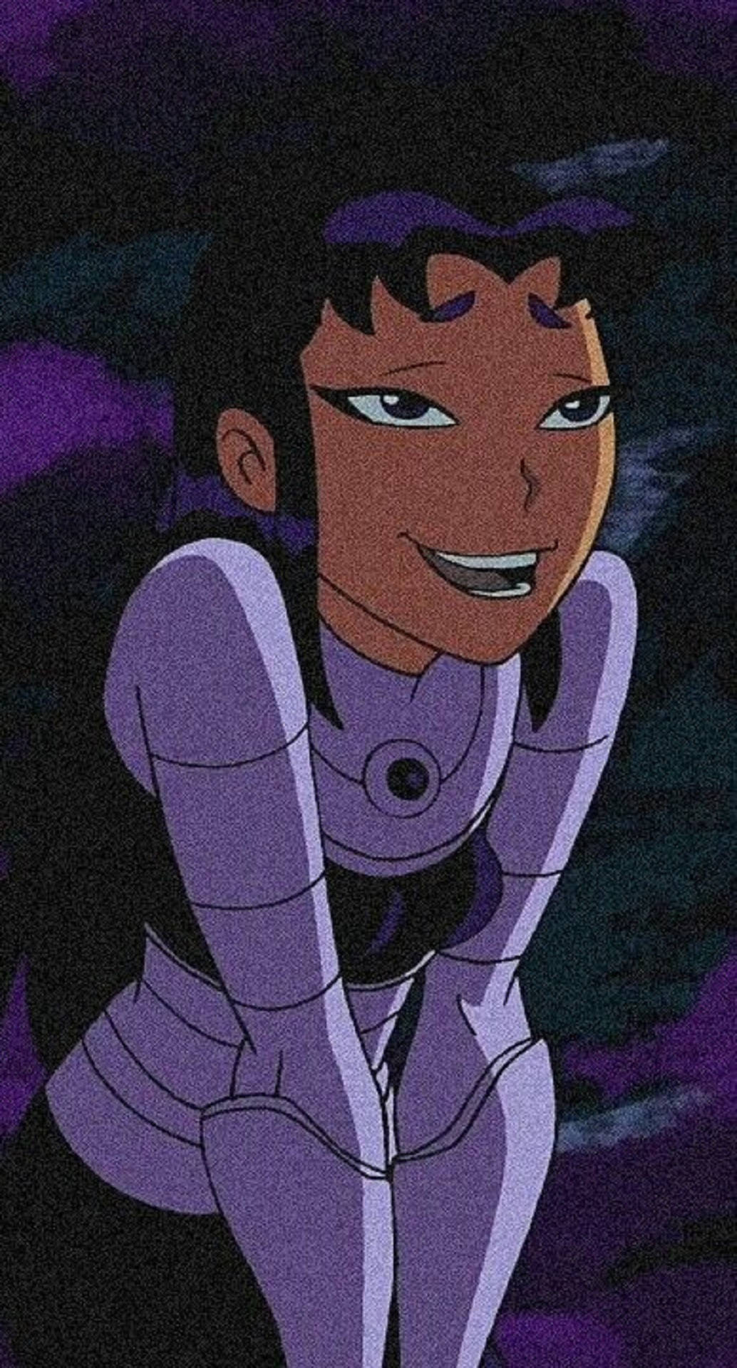Blackfire, anime girl, purple armored suit, Full HD Phone Wallpaper