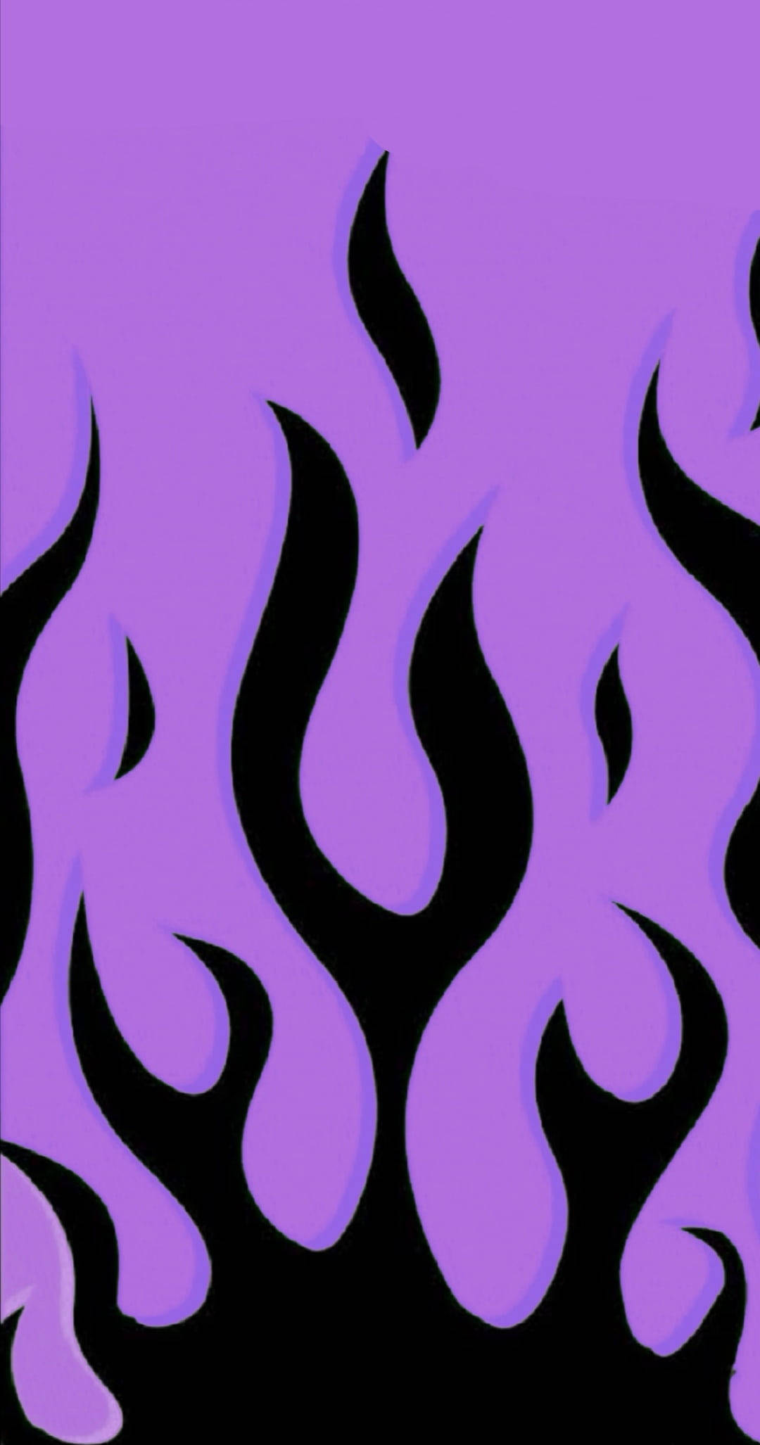 black flame, vivid purple gradient background, aesthetic fire graphic, Full HD Phone Wallpaper