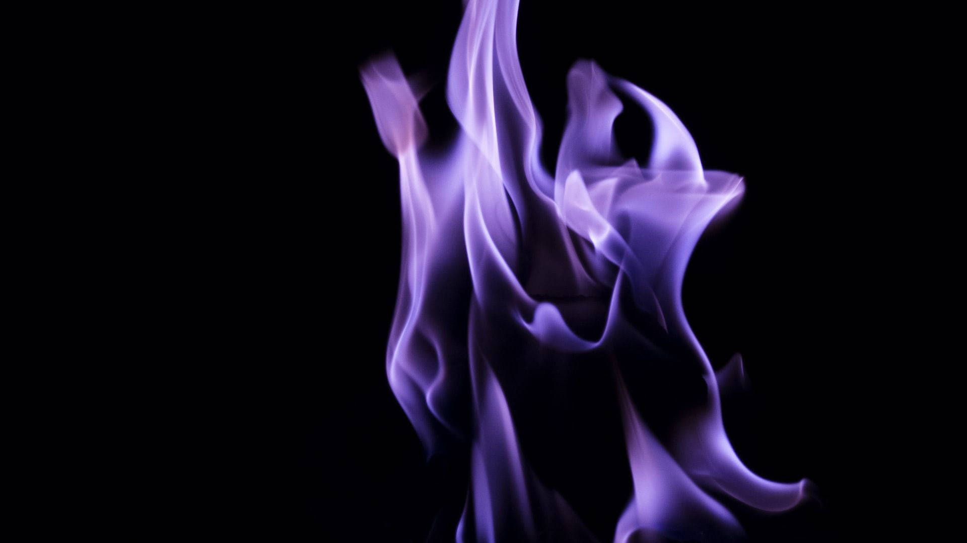 black and purple aesthetic, burning fire, vivid purple flames, Full HD Desktop Wallpaper