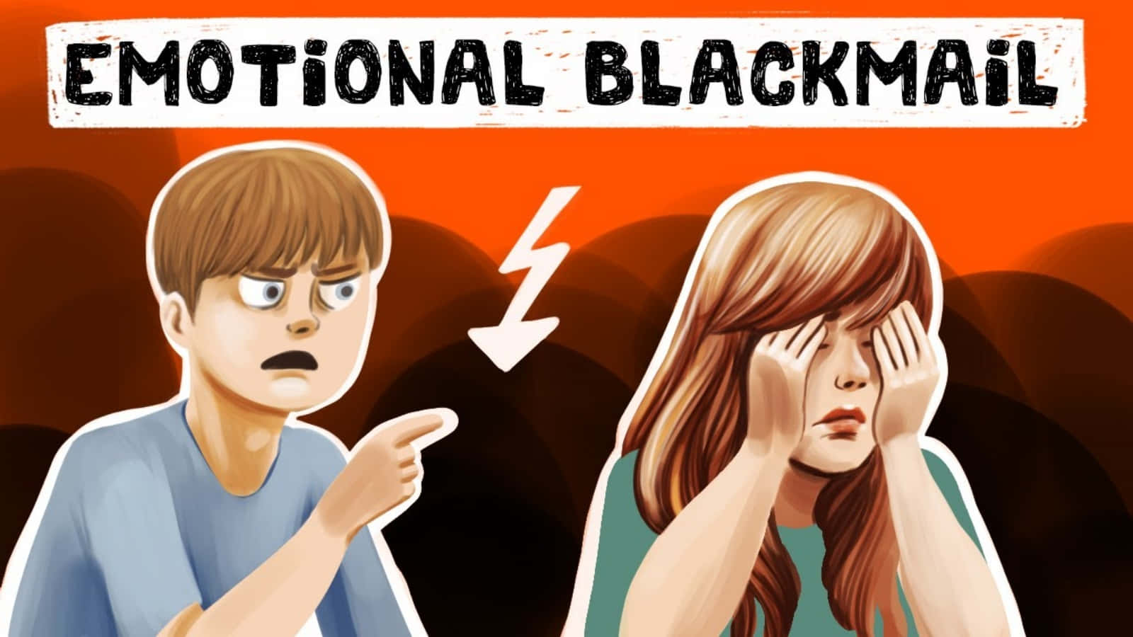 Blackmail, emotional blackmail, illustrated man, HD Desktop Wallpaper
