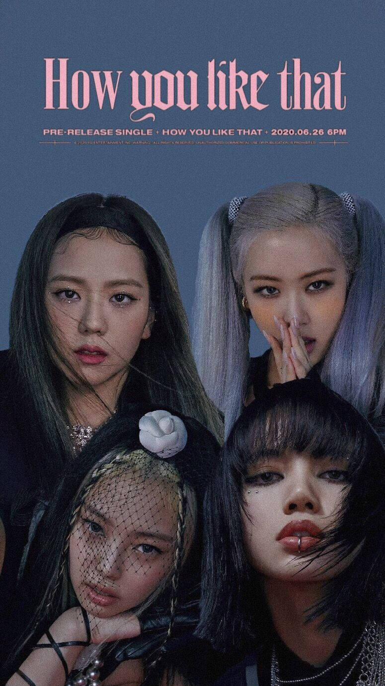Blackpink Aesthetic, K-pop idols, moody blue background, HD Phone Wallpaper