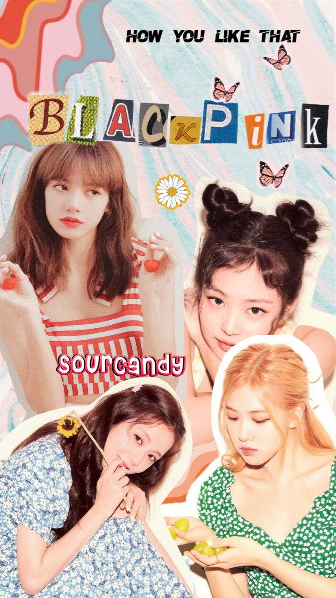 Blackpink Aesthetic, K-pop idols, colorful abstract background, SD Phone Wallpaper