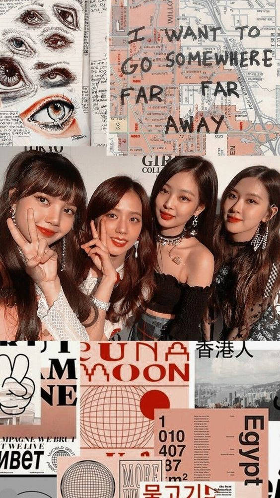 Blackpink Aesthetic, K-pop idols, eye art, SD Phone Wallpaper