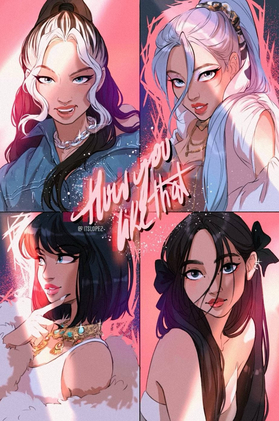 Blackpink Aesthetic, glowing pink background, glittering text, HD Phone Wallpaper