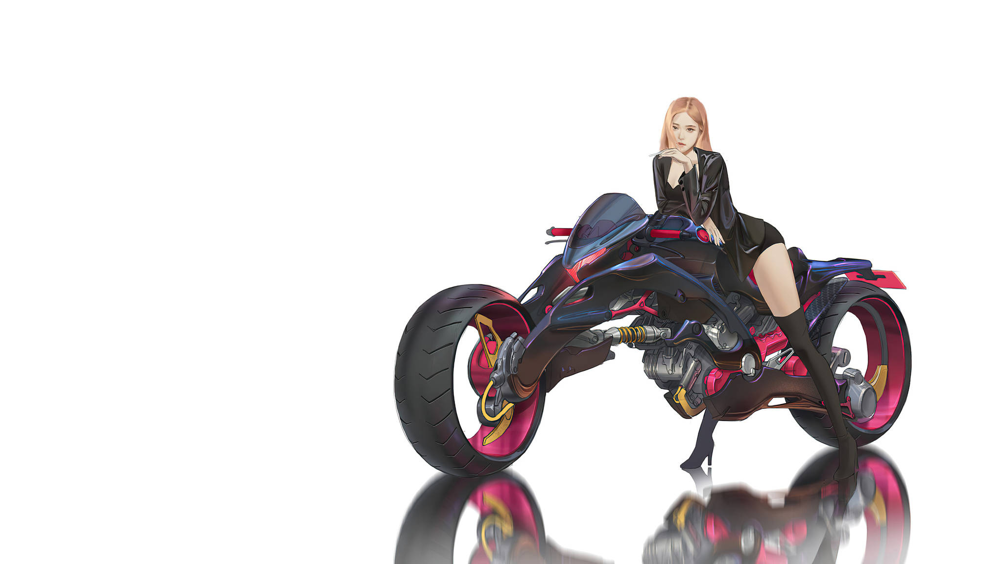 Rose, Blackpink, anime, Full HD Desktop Wallpaper