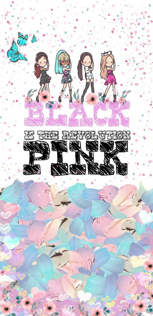 Blackpink Anime, stylized girls, bold text, HD Phone Wallpaper