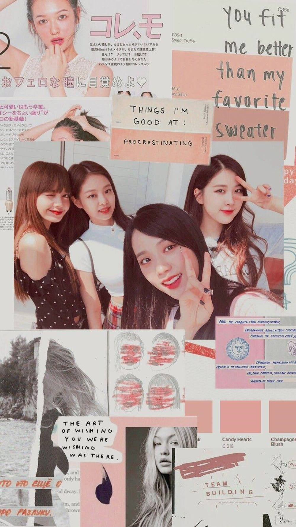 Blackpink Cute, group selfie, journal, HD Phone Wallpaper