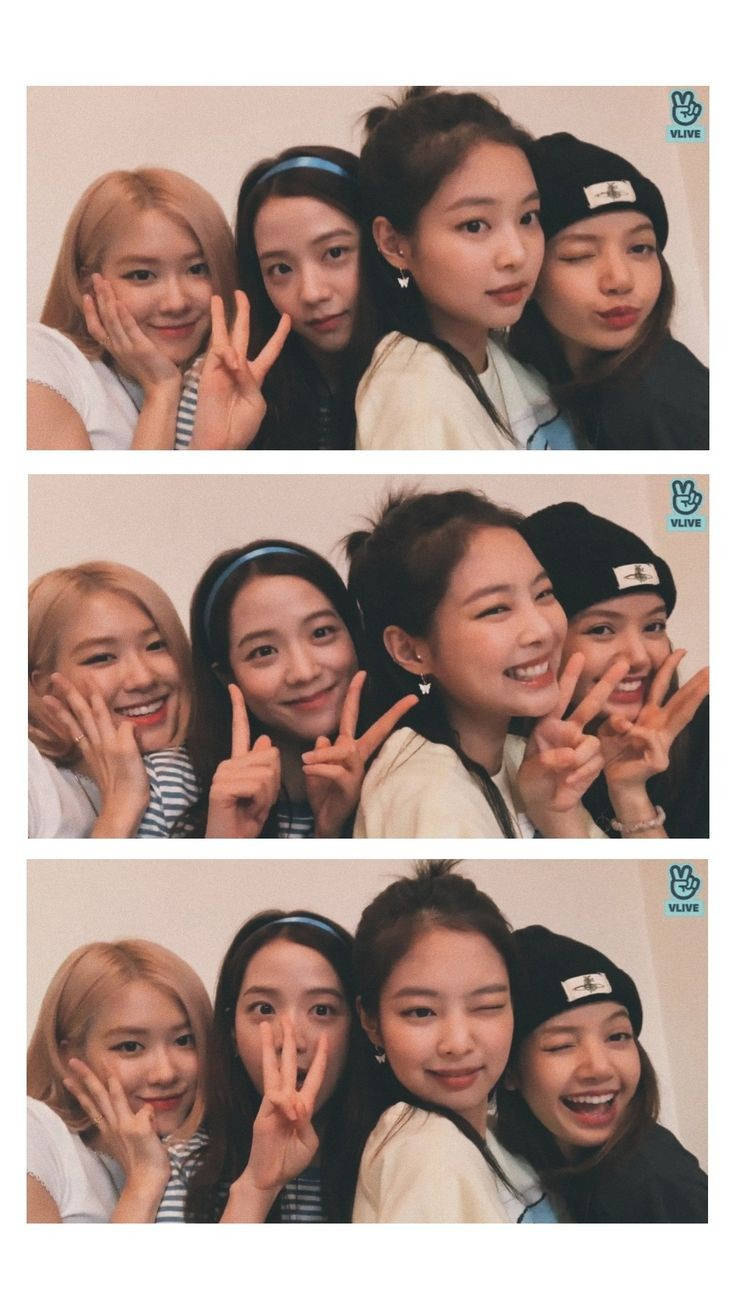 Blackpink Cute, VLIVE Screenshots, four young women, HD Phone Wallpaper