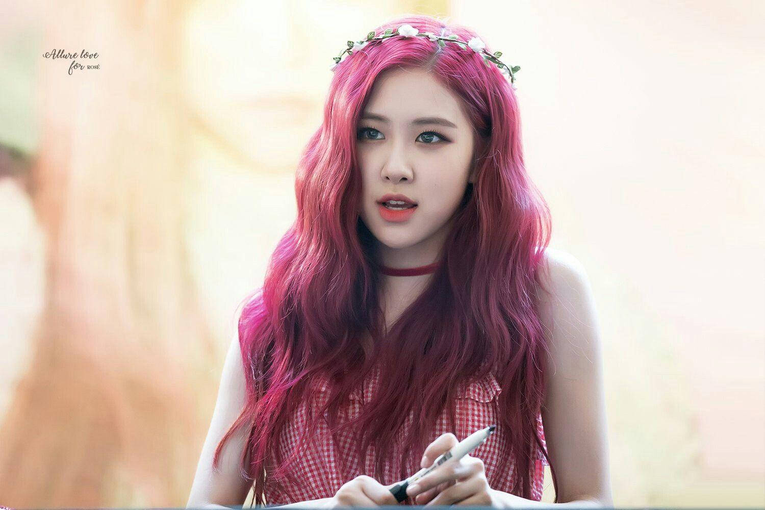 Blackpink Cute, Rose, flower wreath, HD Desktop Wallpaper
