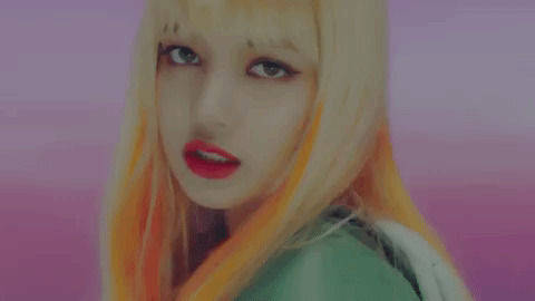 Blackpink Lisa, blonde hair, red lips, SD Desktop Wallpaper