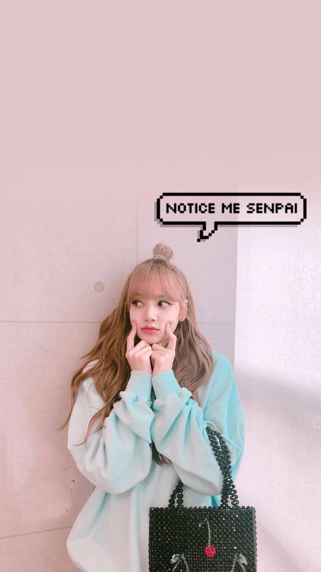 Blackpink, Lisa, light blue sweater, Full HD Phone Wallpaper
