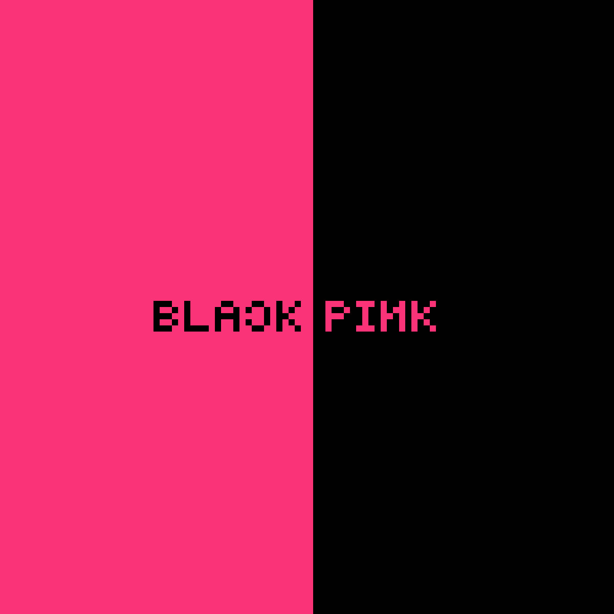 Blackpink Logo, pixelated, vibrant pink, SD Desktop Wallpaper