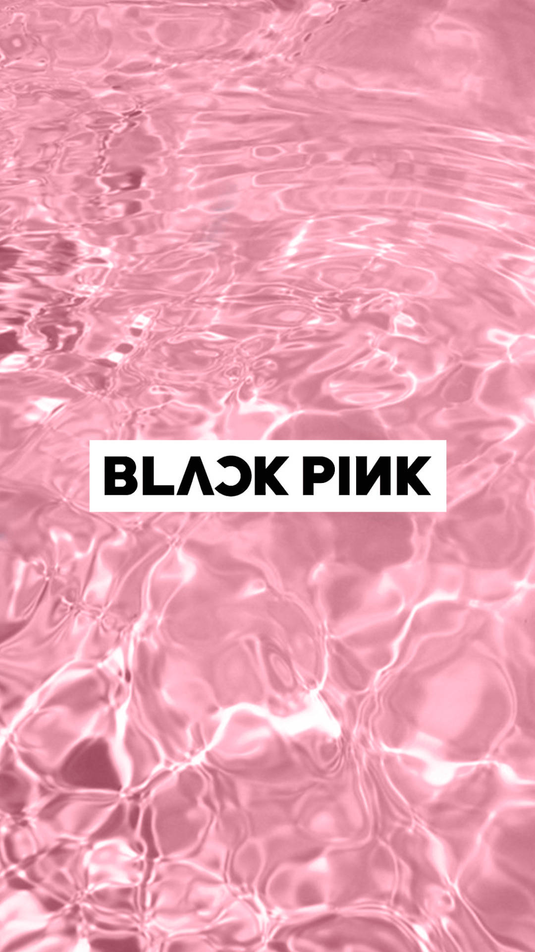 Blackpink Logo, pink water, black and white, Full HD Phone Wallpaper