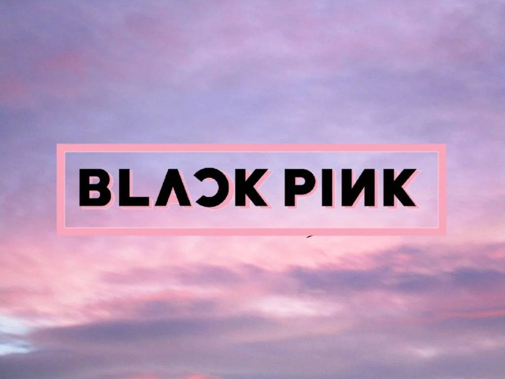 Blackpink Logo, pastel sky, pink box, SD Desktop Wallpaper