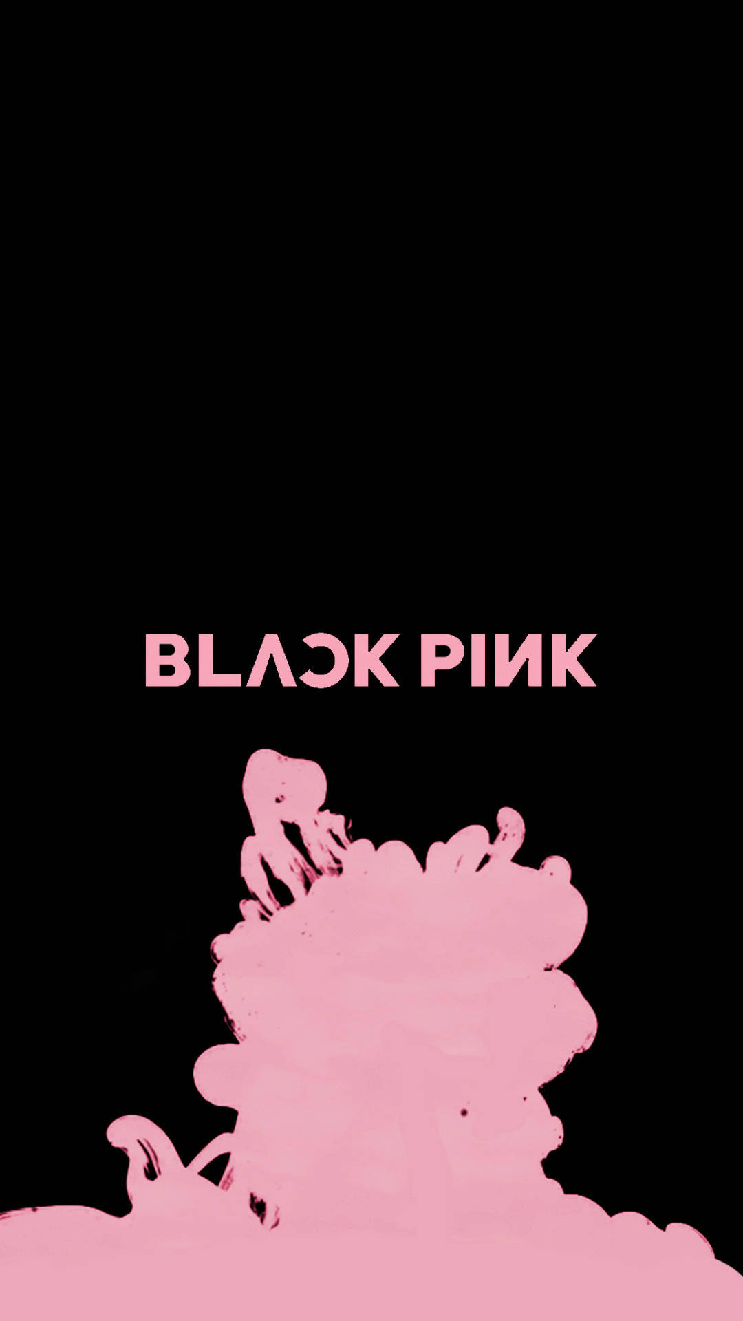 Blackpink Logo, pink smoke, bold pink ink splatter, Full HD Phone Wallpaper