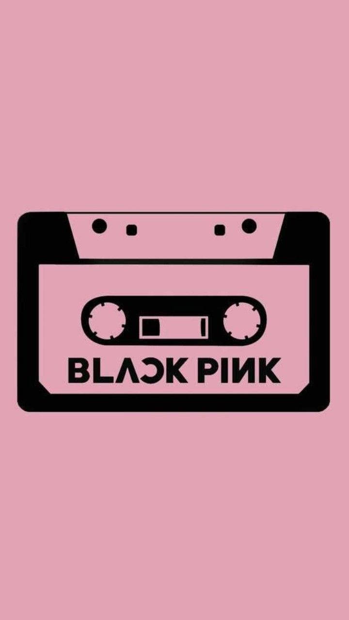 Blackpink, BLACK PINK, minimalist black cassette tape graphic, HD Phone Wallpaper