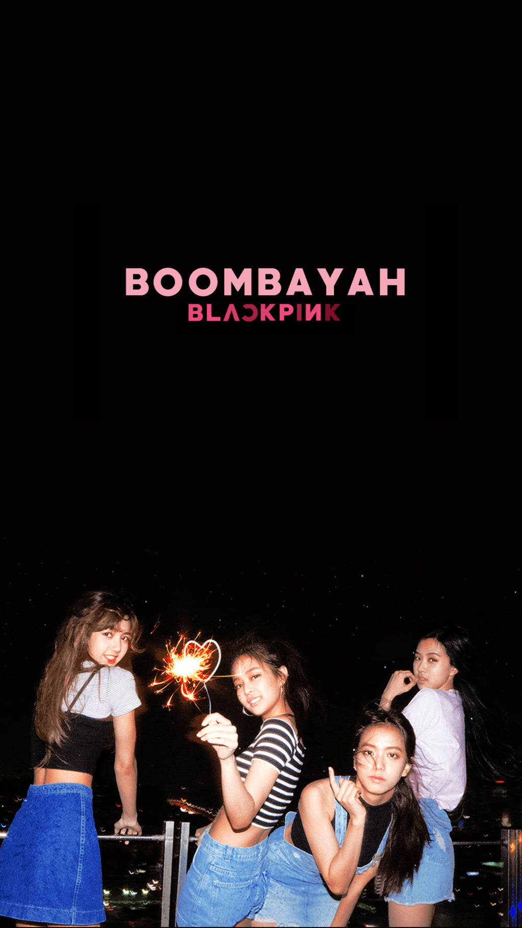 Blackpink, night out, sparkler, HD Phone Wallpaper