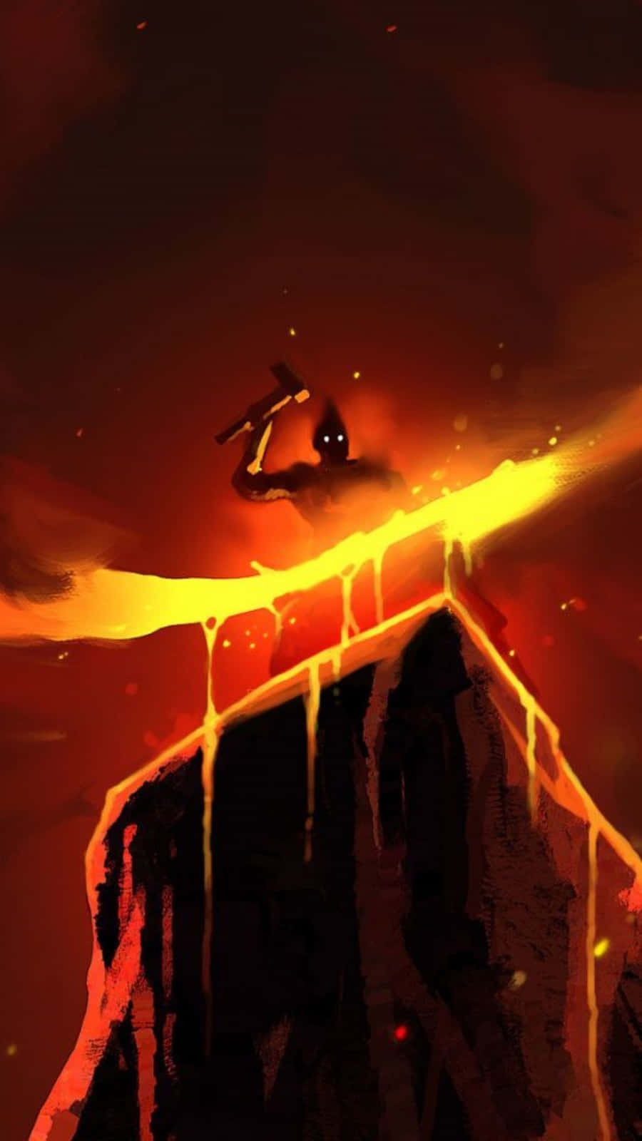 Blacksmith, cliff, molten lava, HD Phone Wallpaper