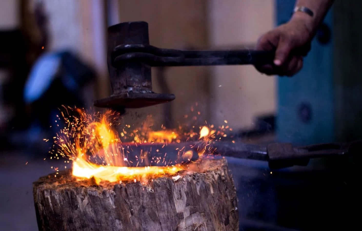 Blacksmith, forge, anvil, HD Desktop Wallpaper