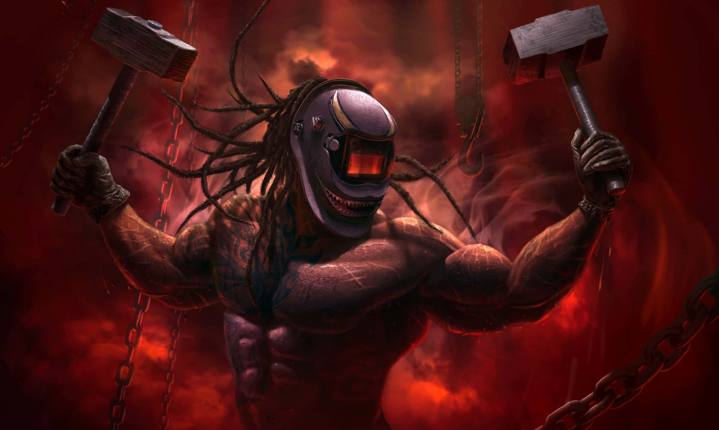 Blacksmith, 2400 x 1436, dreadlocks, Full HD Desktop Wallpaper
