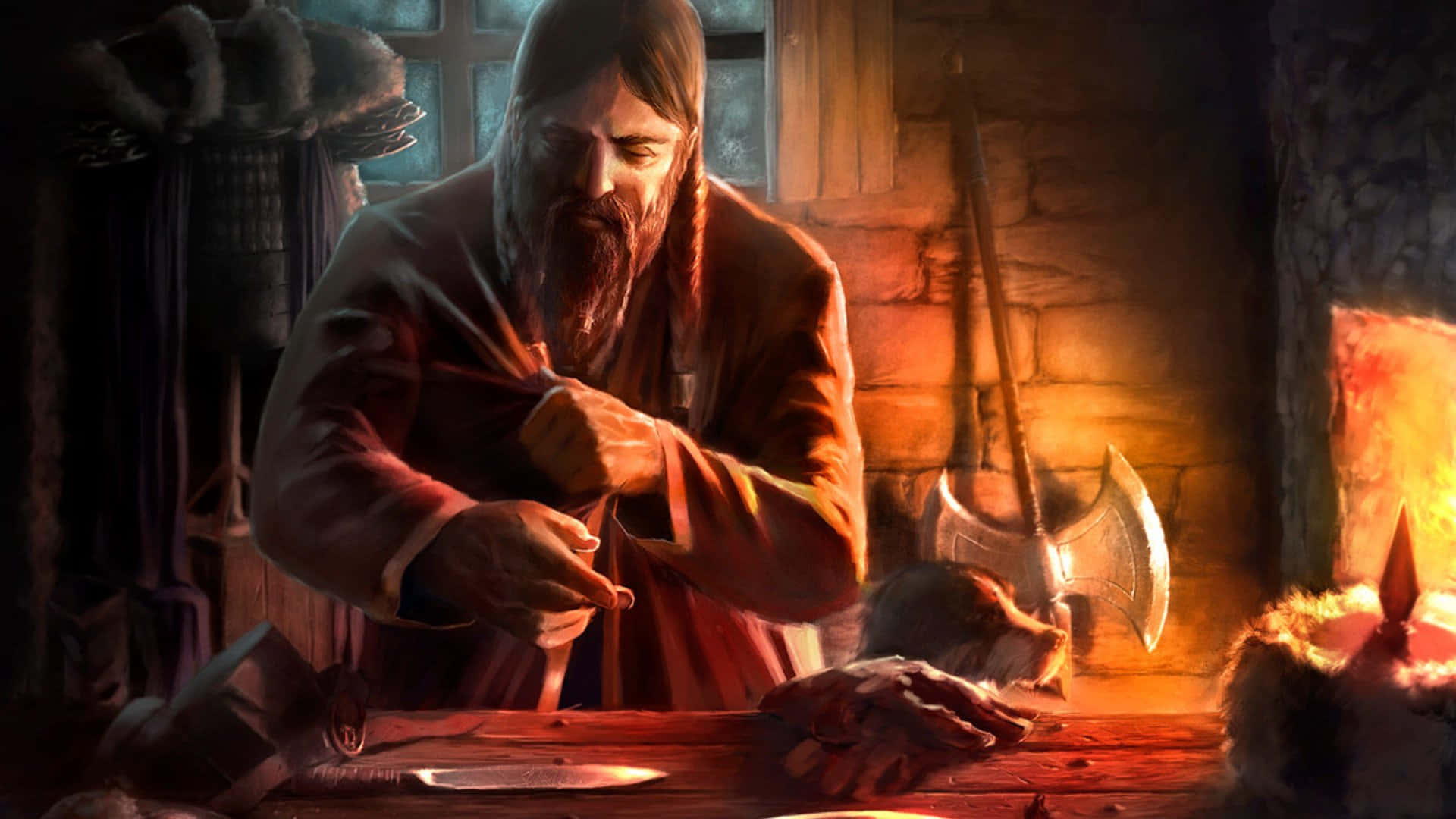 Blacksmith, 1920 x 1080, candlelight, Full HD Desktop Wallpaper