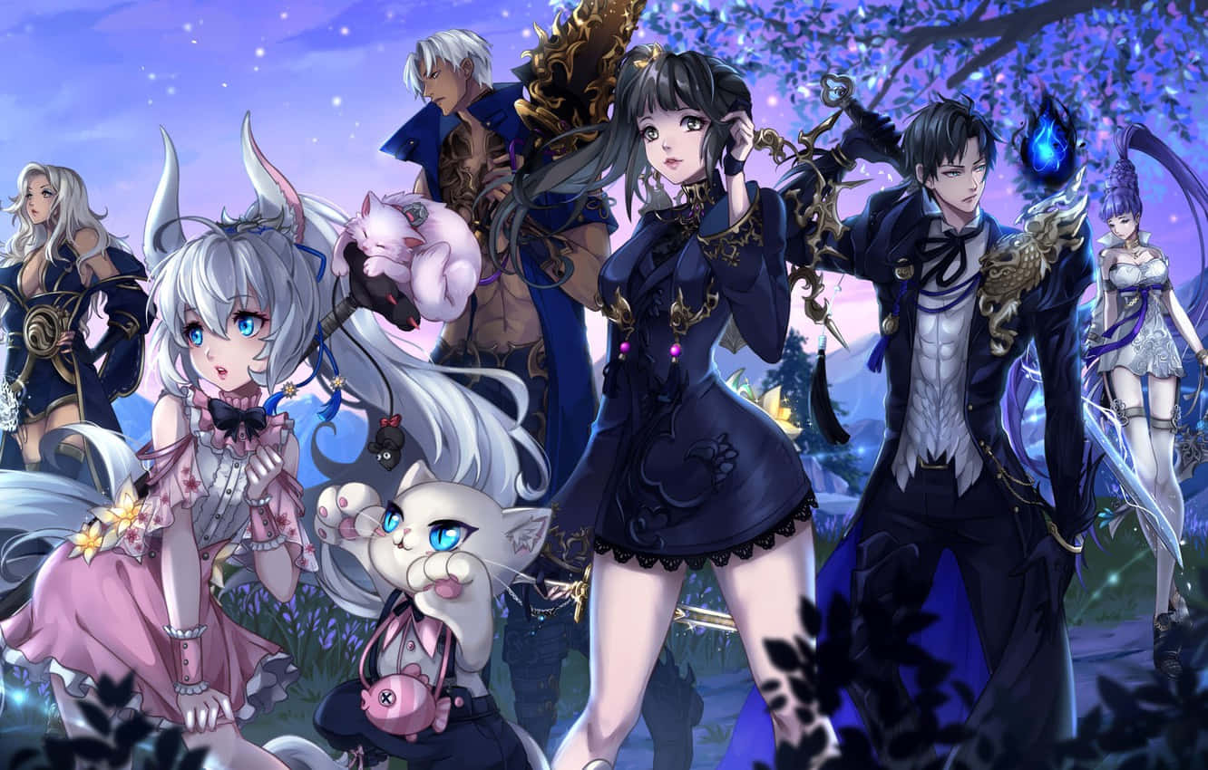 Blade And Soul Anime, fantasy anime, diverse characters, HD Desktop Wallpaper