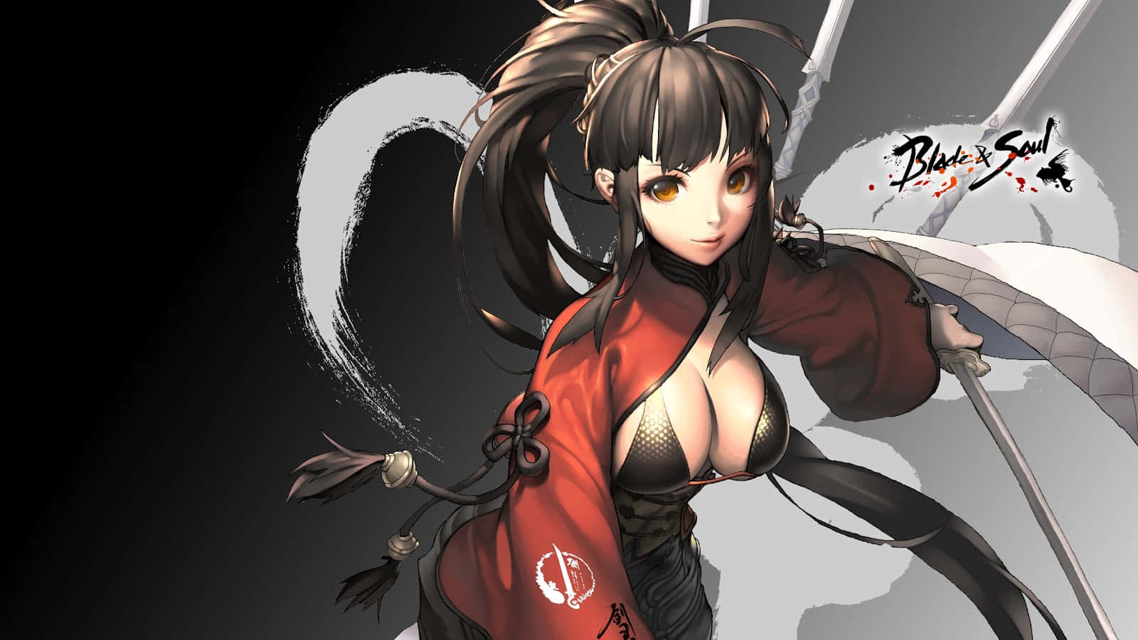 Assasin, Blade And Soul Anime, red and black armor, HD Desktop Wallpaper