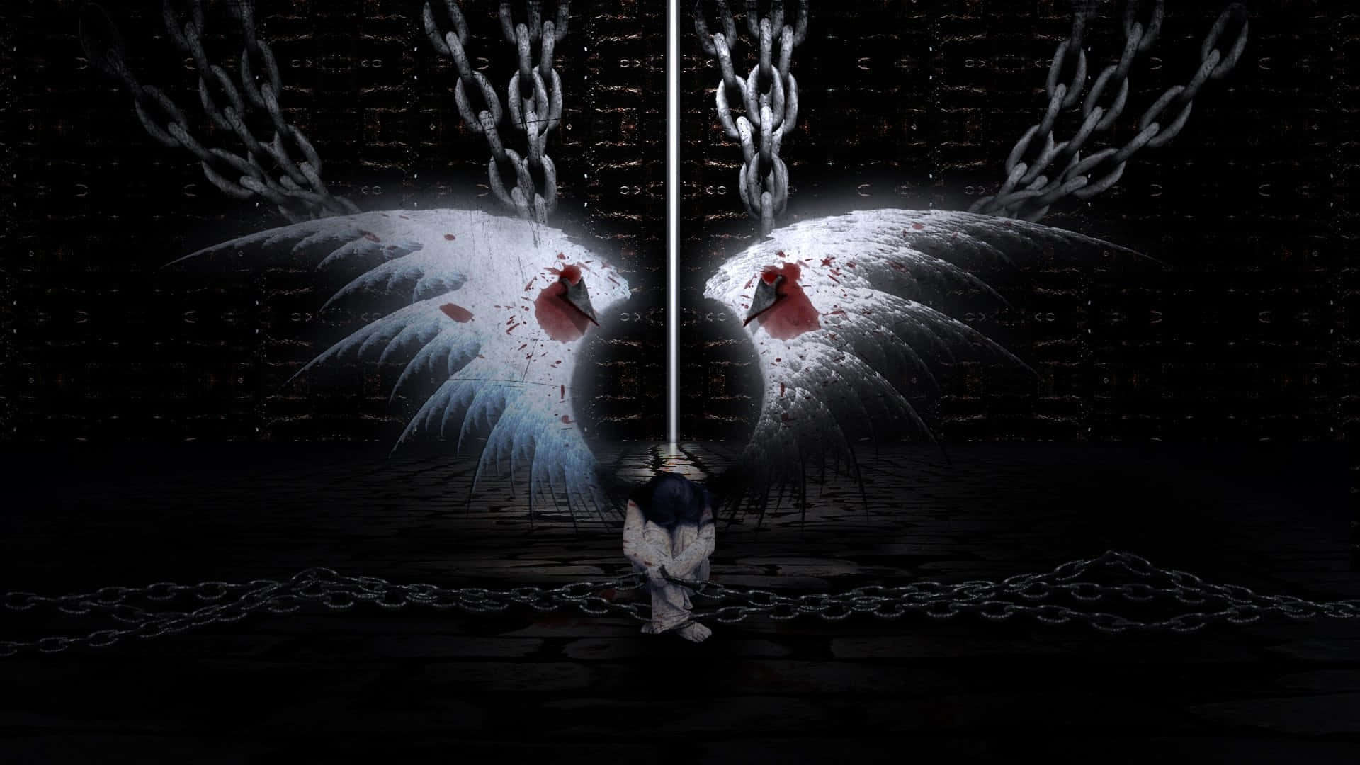 Blade And Soul, white wings, chains, Full HD Desktop Wallpaper