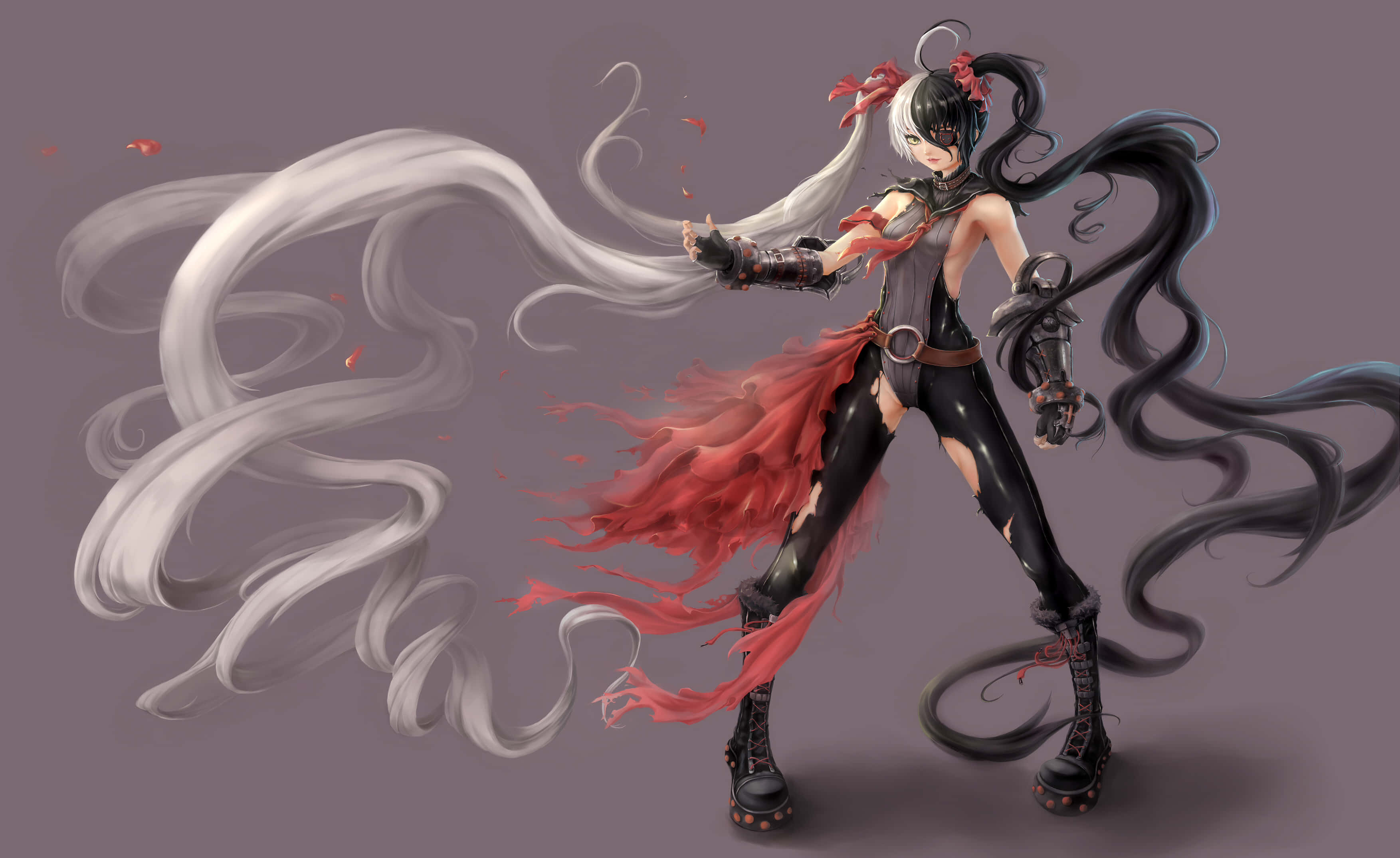 Blade and Soul, anime girl, dual-toned hair, 2K Desktop Wallpaper