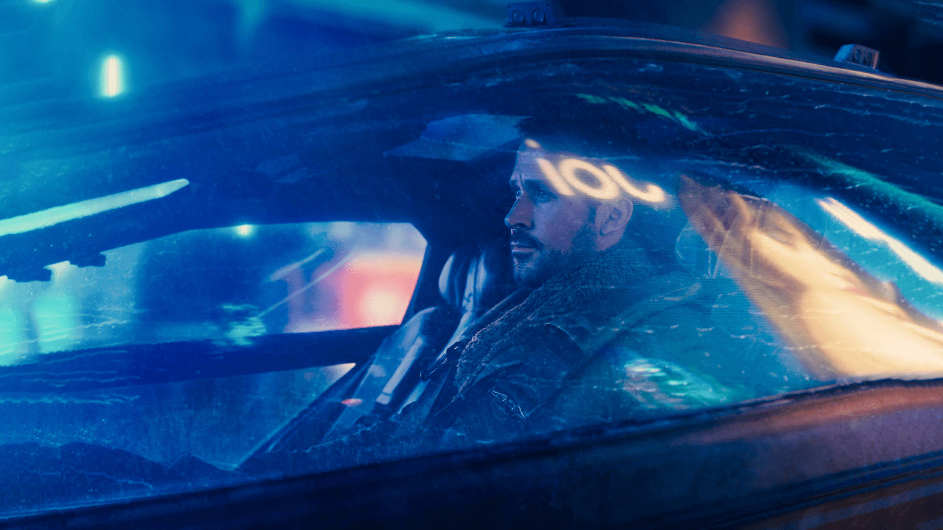 Blade Runner 2049, K, neon lights, Full HD Desktop Wallpaper