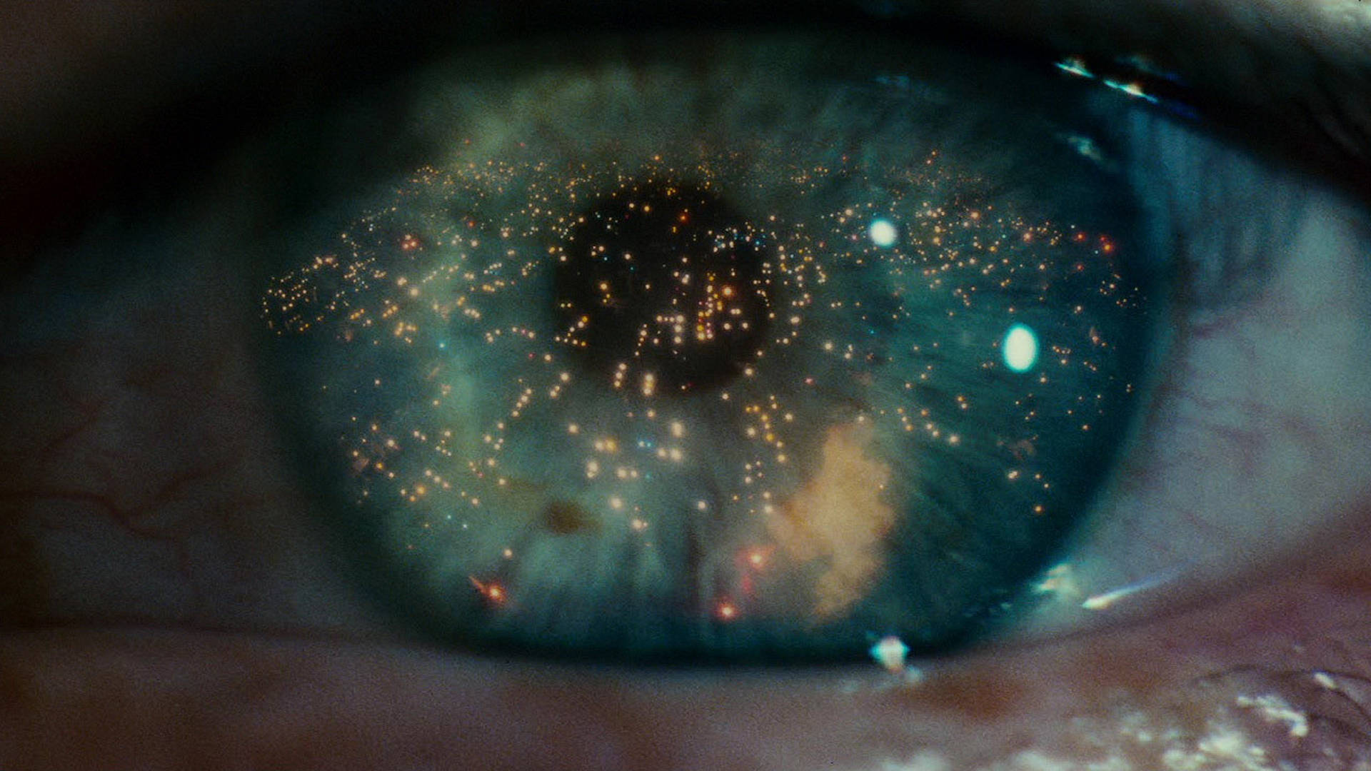 Blade Runner 2049, eye, cosmic galaxy, Full HD Desktop Wallpaper