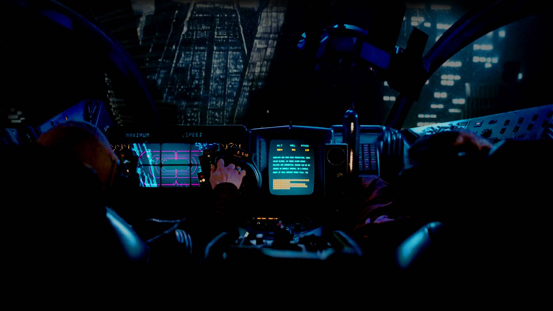 Blade Runner, flying car spinner, interior, Full HD Desktop Wallpaper