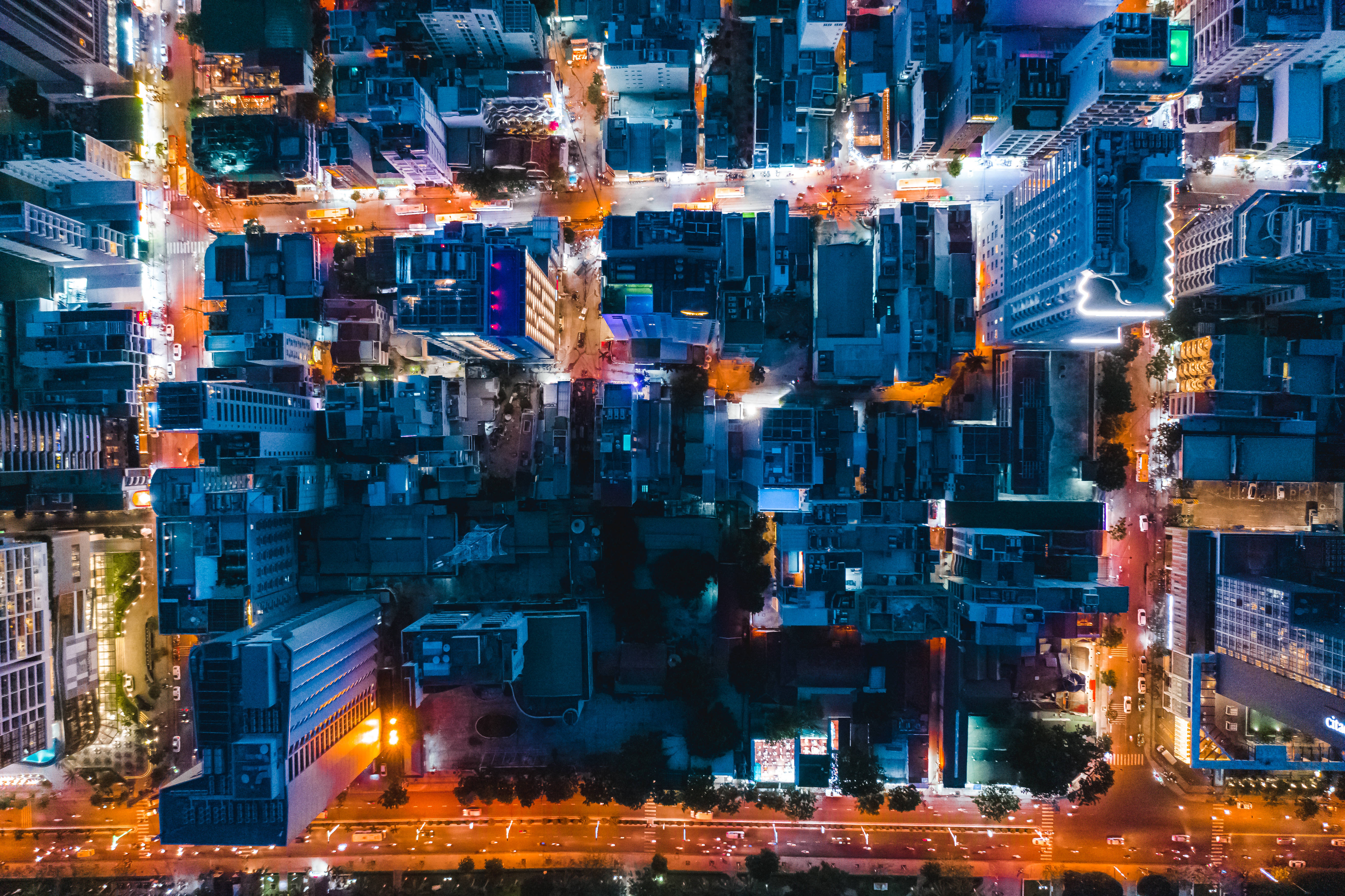 Blade Runner, futuristic cityscape, night, 5K Desktop Wallpaper