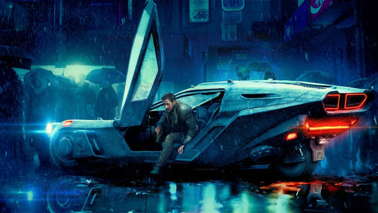 Blade Runner 2049, neon lights, rainy cyberpunk city street, HD Desktop Wallpaper