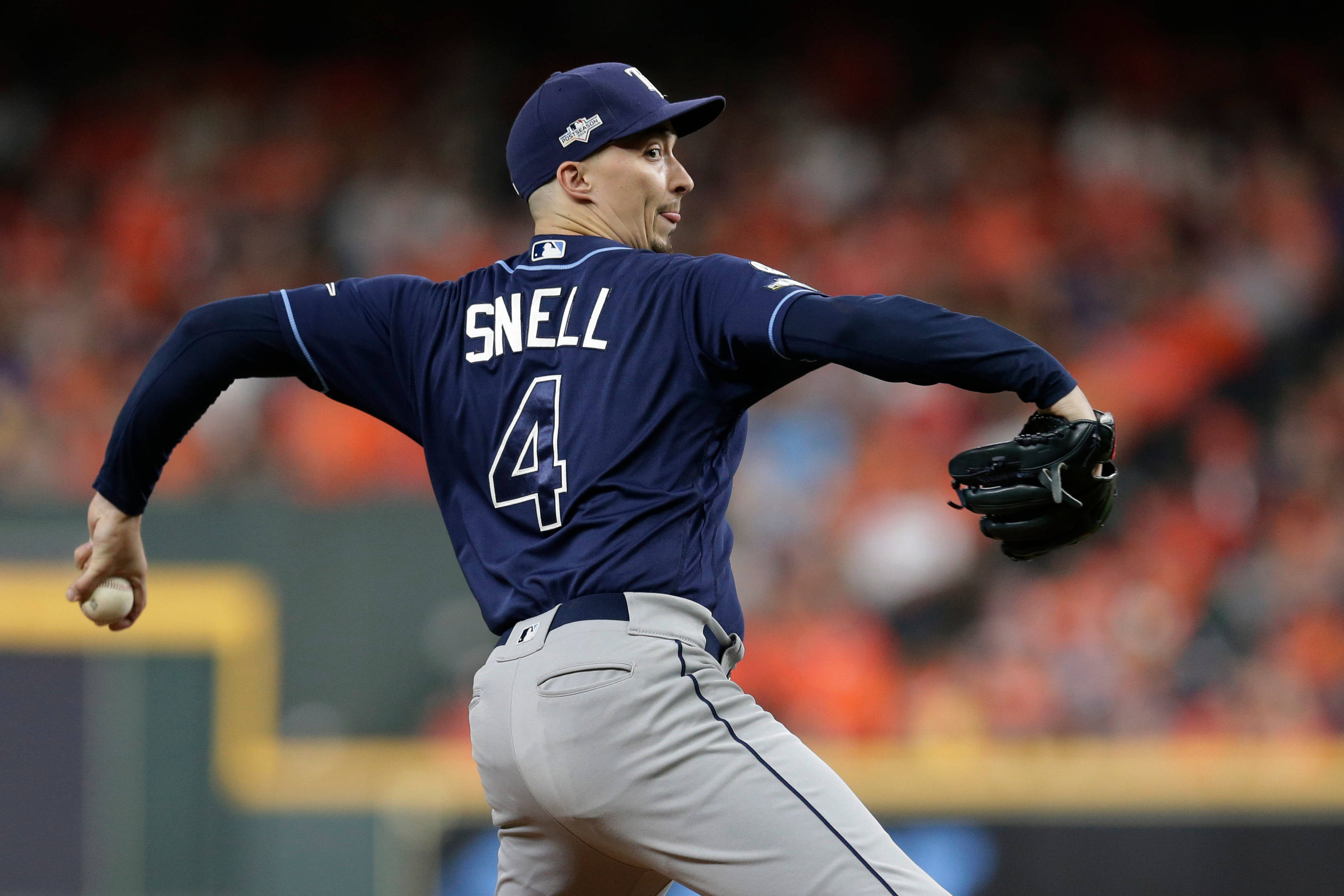 Blake Snell, navy blue jersey, number 4, 2K Desktop Wallpaper