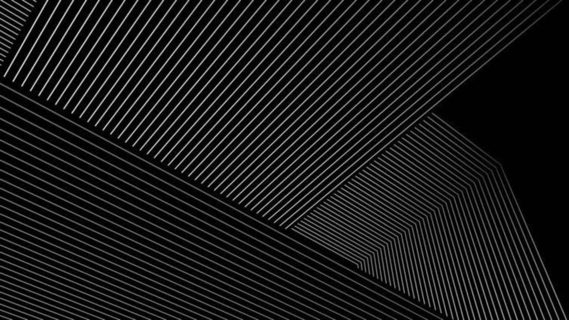 geometric lines, white lines, black background, Full HD Desktop Wallpaper