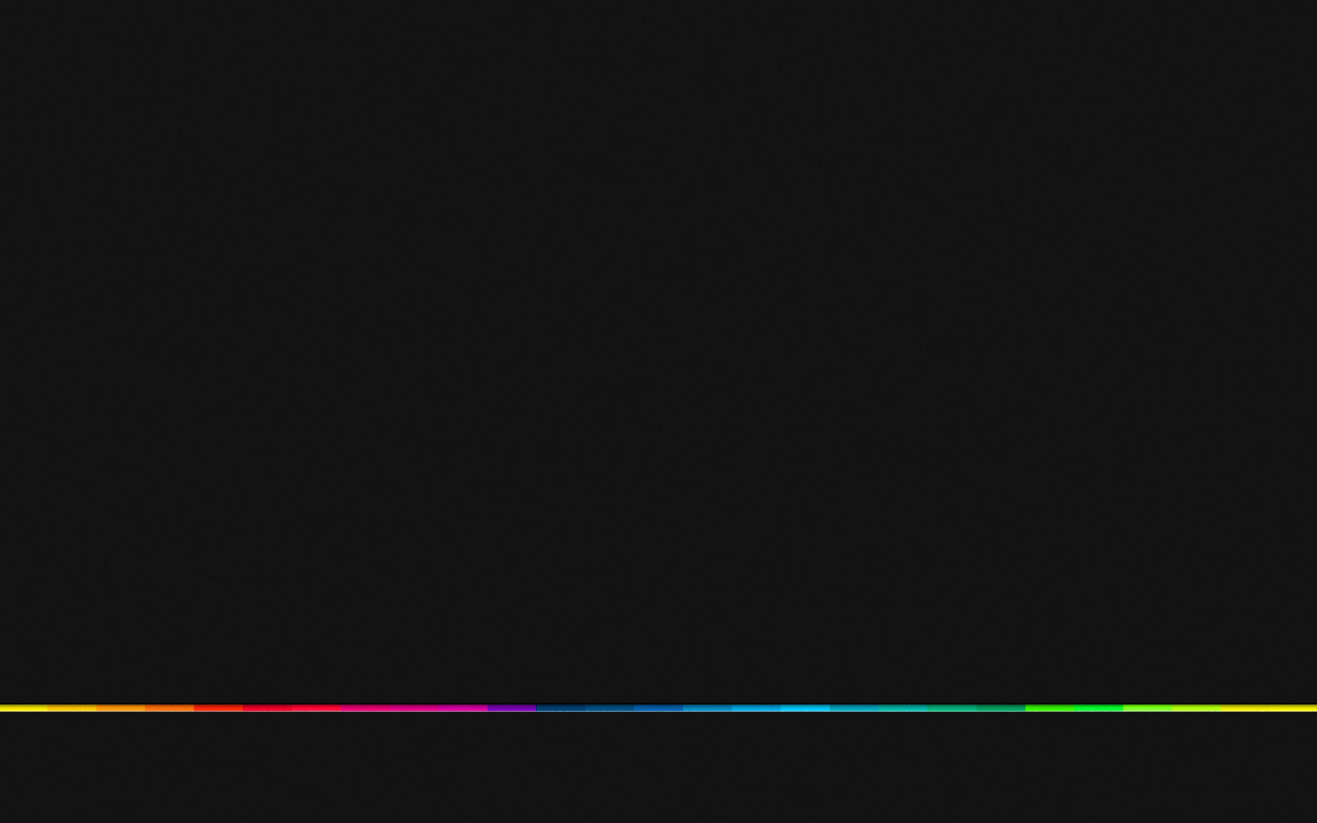 rainbow spectrum, thin vibrant stripe, solid black background, 2K Desktop Wallpaper