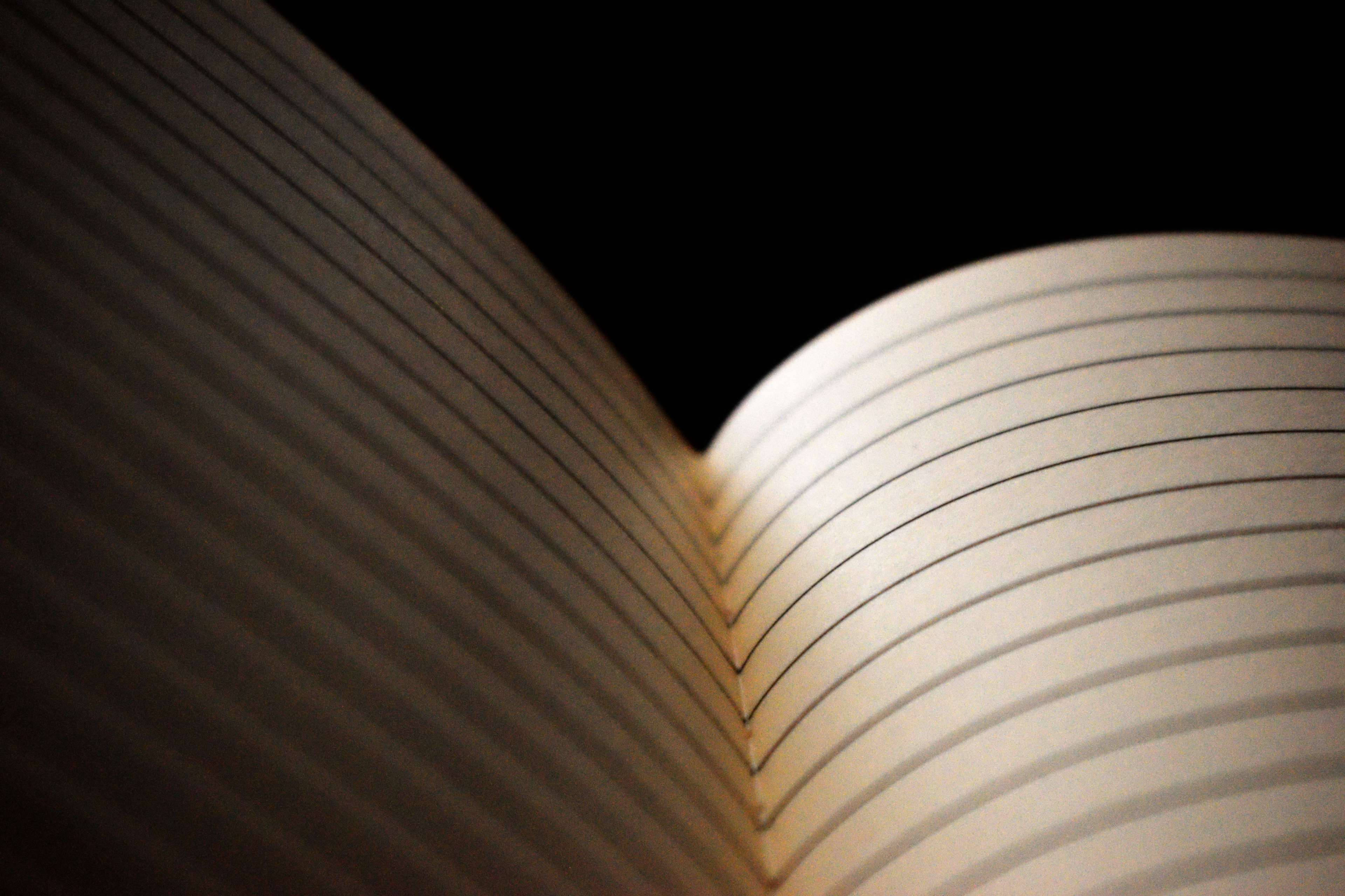 blank page, ruled paper, open book, 4K Desktop Wallpaper