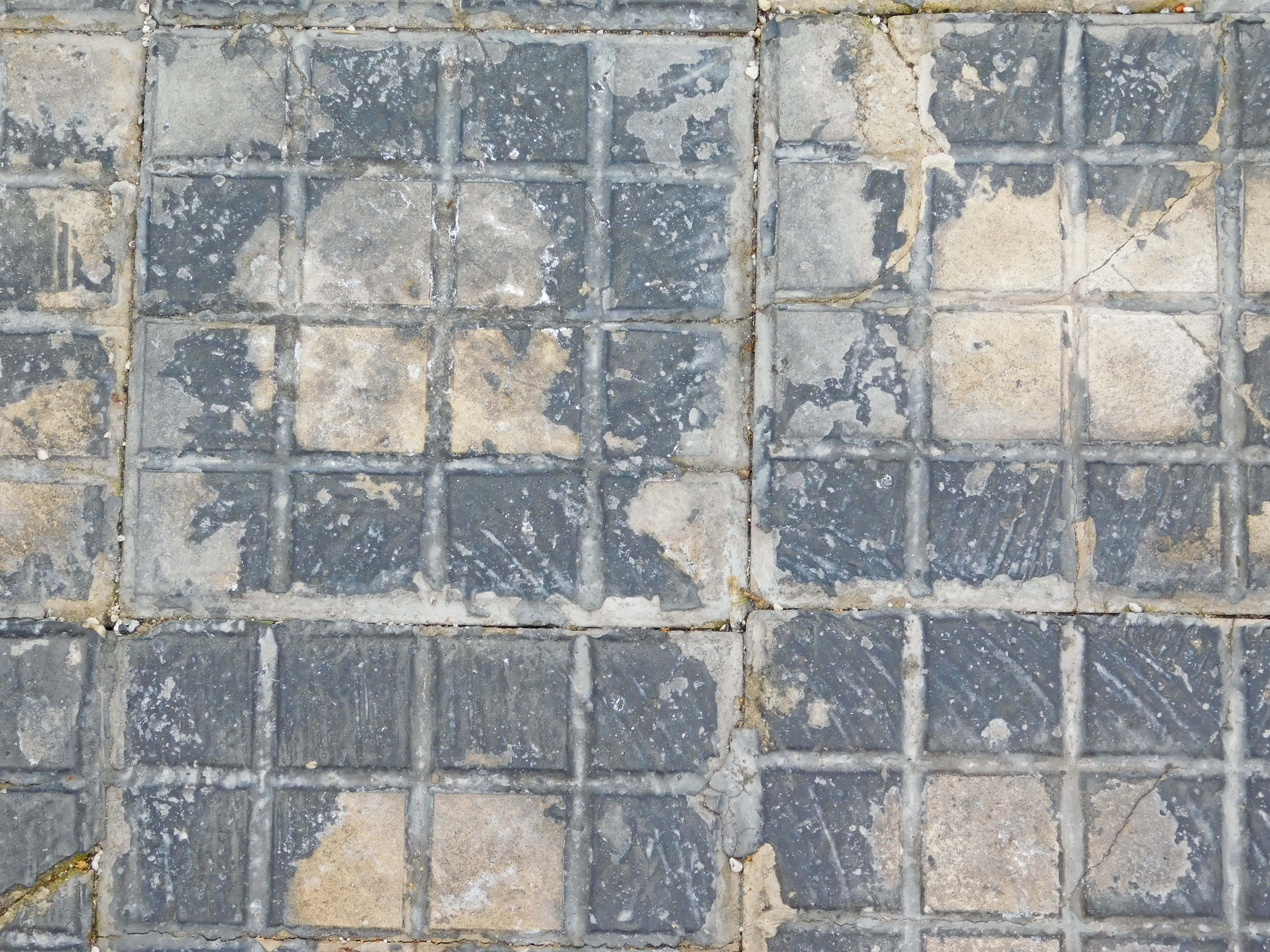 stone texture, weathered gray stone tiles, cracked grout, 4K Desktop Wallpaper