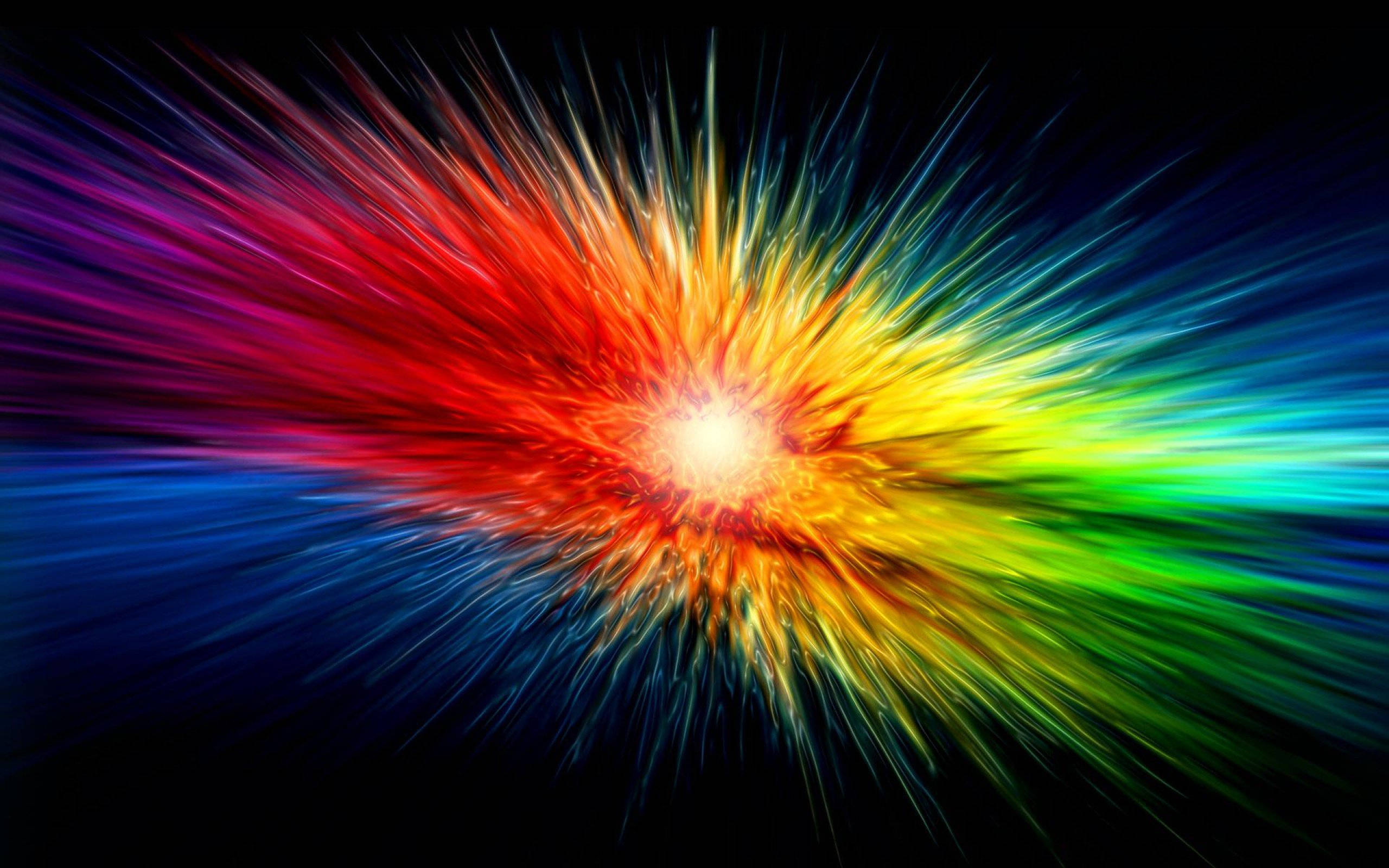 rainbow supreme blast, vivid rainbow colors, bright core, 2K Desktop Wallpaper