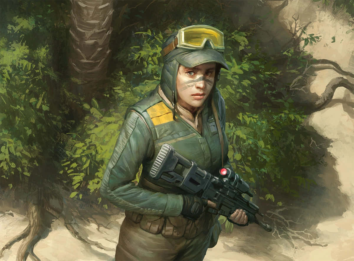 Blaster Rifles, green gear, yellow goggles, SD Desktop Wallpaper