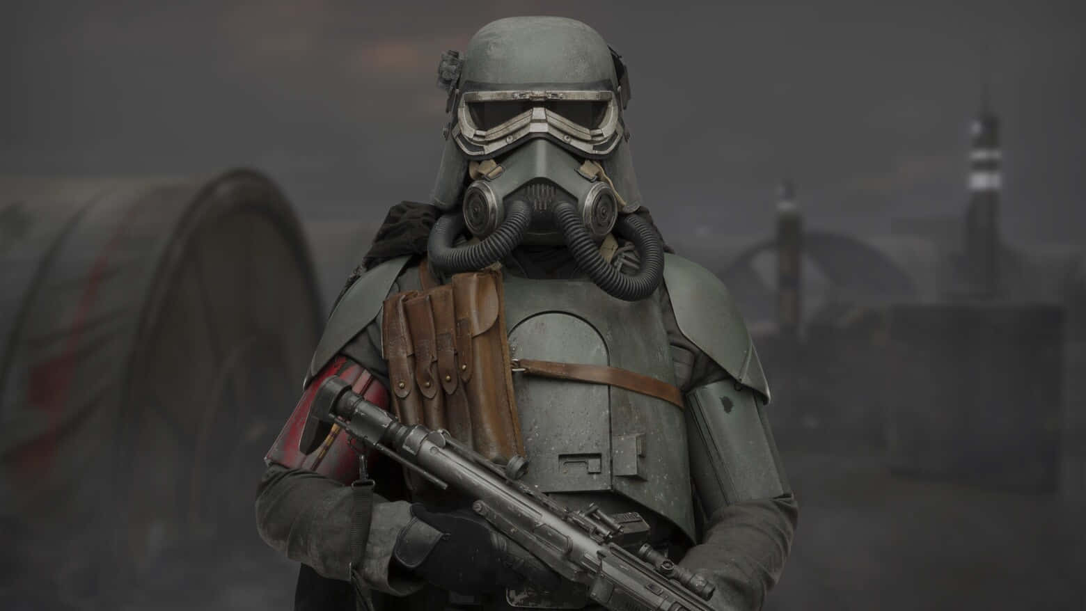 stormtrooper, blaster rifle, weathered armor, HD Desktop Wallpaper