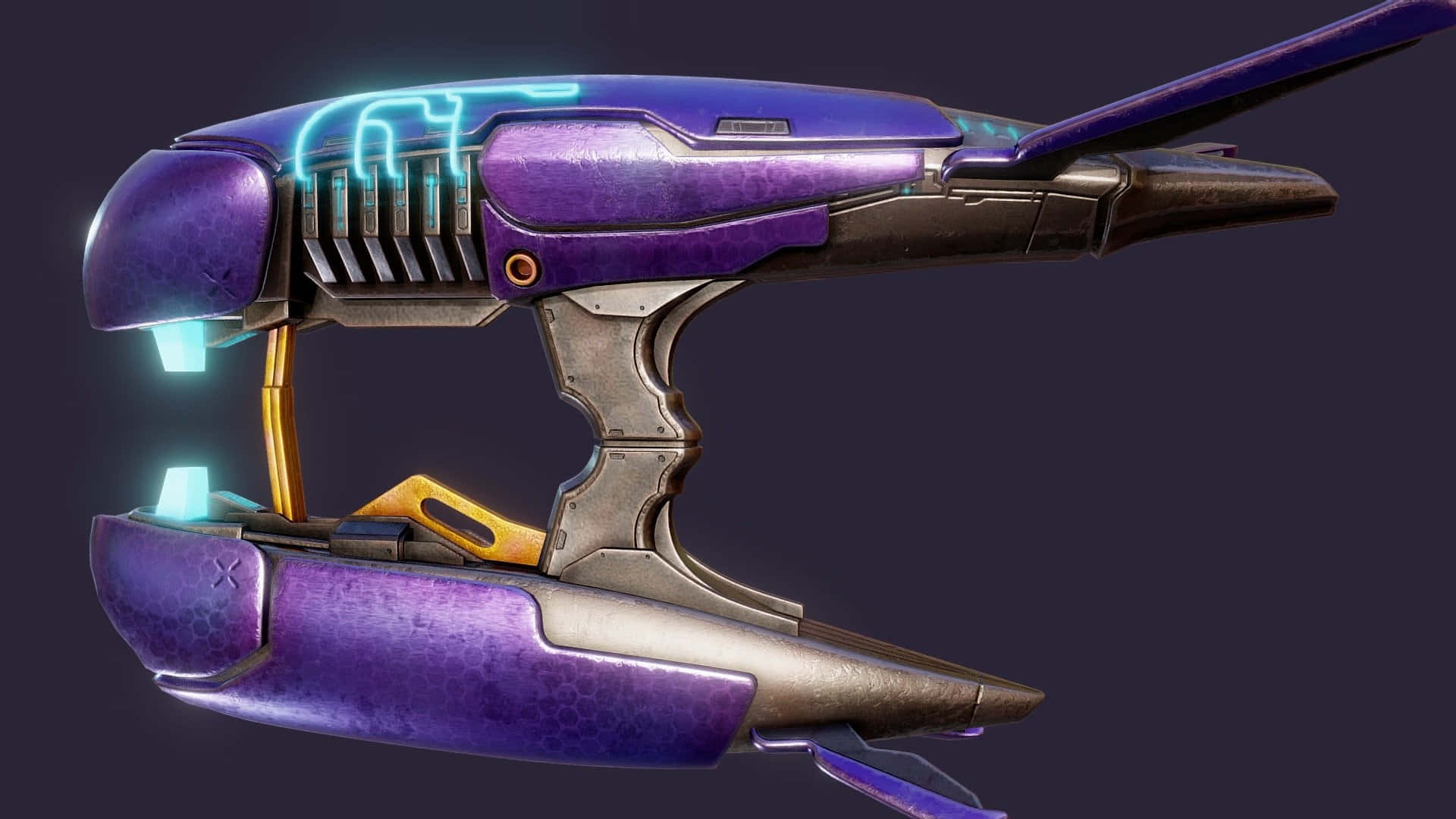 plasma rifle, purple, silver, Full HD Desktop Wallpaper